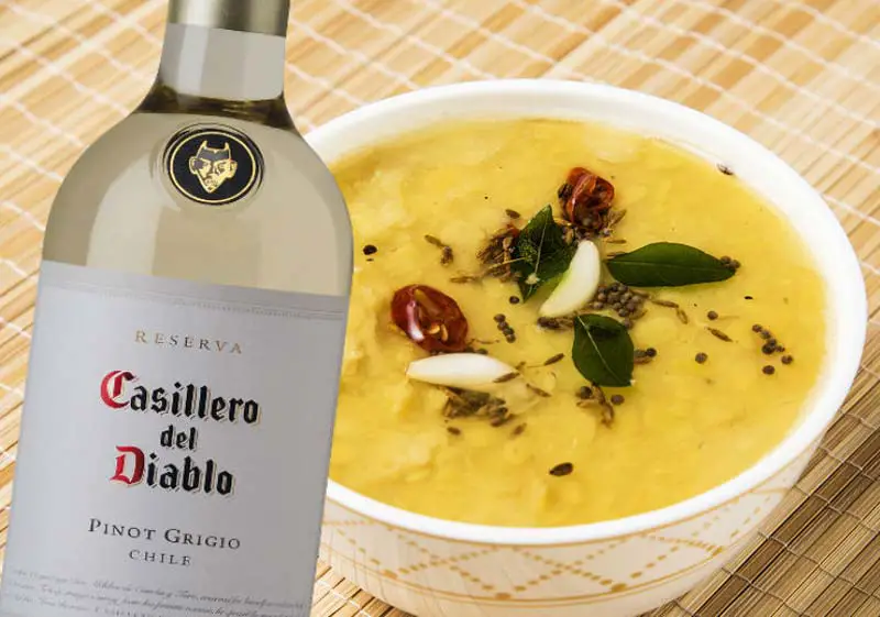 vino con la cocina india