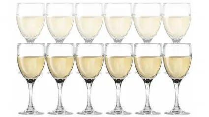 DailywareTM Juego de 12 copas de vino blanco