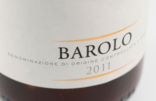 Etiqueta de botella de vino de Barolo