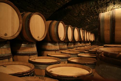 Barriles de vino de roble