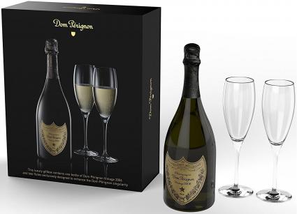 2006 Dom Perignon, Champán 750 ml Vino con 2 flautas